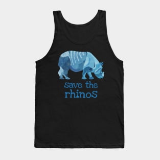 Save the Rhinos Rhinoceros Tank Top